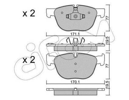 Тормозные колодки пер. BMW X5/X6 07-(ATE) CIFAM 822-770-0