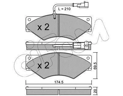 IVECO Гальмівні колодки передн. DAILY 96-99 CIFAM 822-849-1