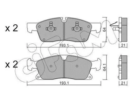 DB колодки гальм. передн. W166 CIFAM 822-927-4