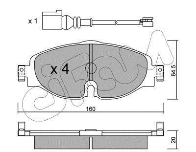 Тормозные колодки пер. VW Golf VII 12-/Octavia III 12- (TRW) CIFAM 822-950-0K