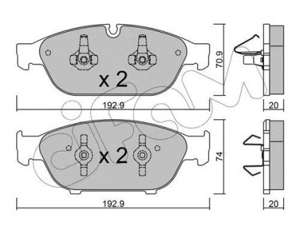 CIFAMAUDI Гальмівні колодки передн. A6 C7 11-, A7 10- CIFAM 822-953-0