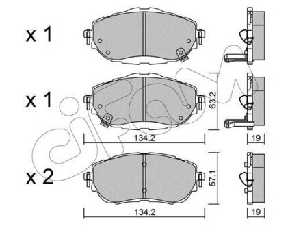 Тормозные колодки пер. Auris/Corolla (13-18) CIFAM 822-998-0