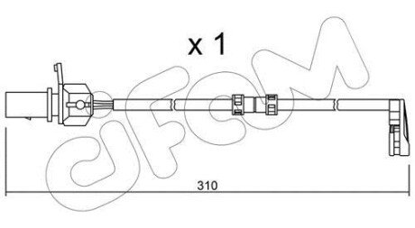 AUDI датчик гальм. колод. передній 15- CIFAM SU.290