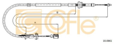 Трос газа GOLF/VENTO 1.4-1.8 91-98 (1226/952) COFLE 10.0861