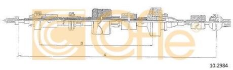 Трос сцепления COFLE 10.2984