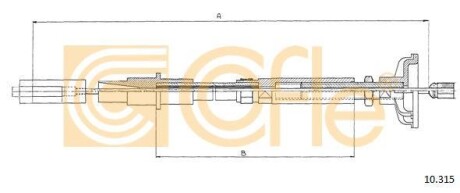 Трос сцепления COFLE 10.315