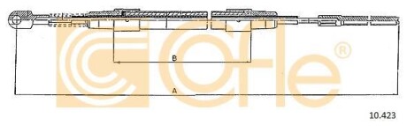 Трос ручника COFLE 10.423