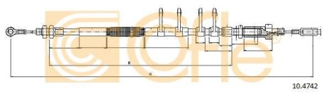 Трос ручного тормоза перед. Ducato/Boxer 06- (2645/2390) (база 3800) COFLE 10.4742