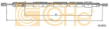 Трос ручника COFLE 10.6021