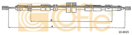 Трос ручника COFLE 10.6025