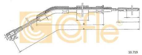 Трос ручника COFLE 10.719