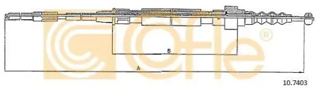 Трос ручника COFLE 10.7403