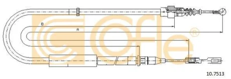 Трос ручника COFLE 10.7513