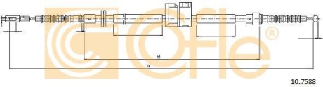 Трос ручника COFLE 10.7588