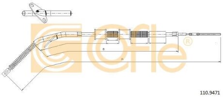 Трос ручника COFLE 10.9471