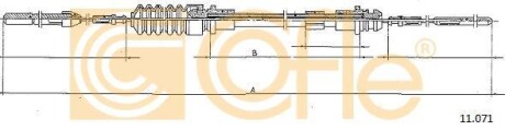 Трос газа (1265 мм) VW LT 28-35 40-55 2.4D 78-92 COFLE 11.071