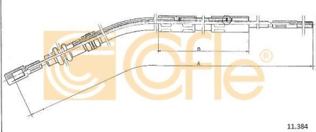 Трос сцепления COFLE 11.384