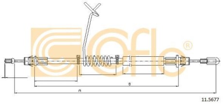 Трос ручника COFLE 11.5677
