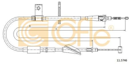 Трос ручника COFLE 11.5746