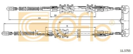 Трос ручника COFLE 11.5755