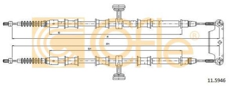 Трос ручника COFLE 11.5946 (фото 1)