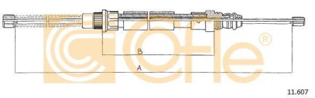 Трос ручника COFLE 11.607
