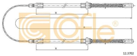 Трос ручника COFLE 12.3702