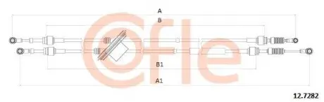 Трос кулисы (2 штуки) Fiat Doblo 1.2-1.9 01- COFLE 12.7282