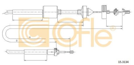 Трос сцепления COFLE 15.3134