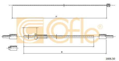 Трос капота COFLE 1606.50