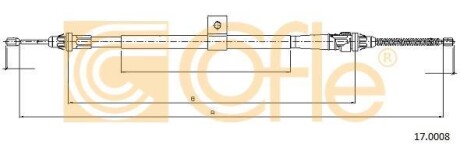 Трос ручника COFLE 17.0008