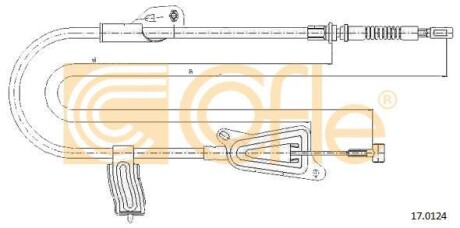 Трос ручника COFLE 17.0124