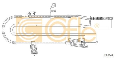 Трос ручника COFLE 17.0247
