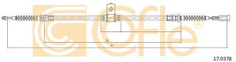 Трос ручника COFLE 17.0378