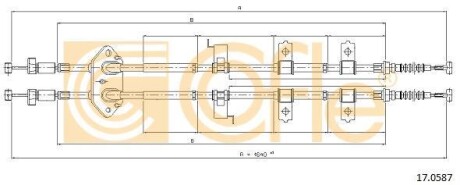 Трос ручника COFLE 17.0587