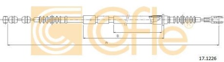 Трос ручника COFLE 17.1226