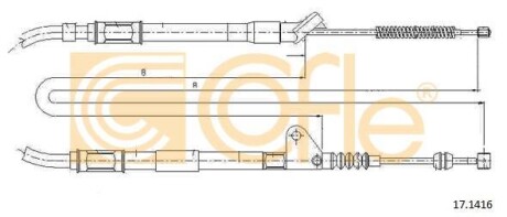 Трос ручника COFLE 17.1416
