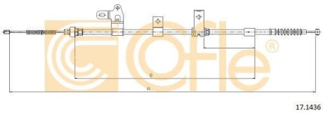 Трос ручника COFLE 17.1436