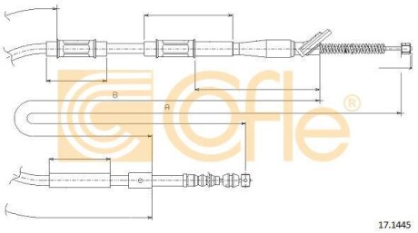 Трос ручника COFLE 17.1445