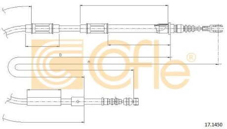 Трос ручника COFLE 17.1450