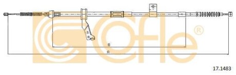 Трос ручника COFLE 17.1483