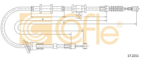 Трос ручника COFLE 17.2211