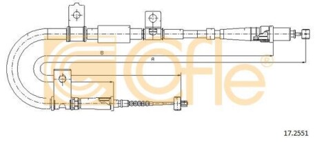 Трос ручника COFLE 17.2551