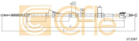 Трос ручника COFLE 17.2567