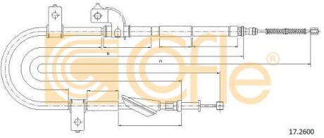 Трос ручника COFLE 17.2600