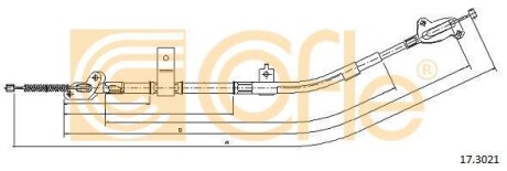 Трос ручника COFLE 17.3021