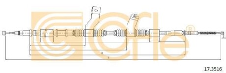 Трос ручника COFLE 17.3516