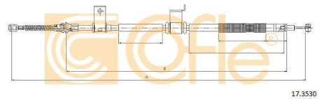 Трос ручника COFLE 17.3530 (фото 1)