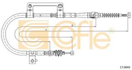 Трос ручника COFLE 17.6043