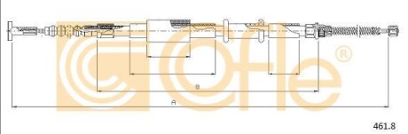Трос ручника COFLE 461.8
